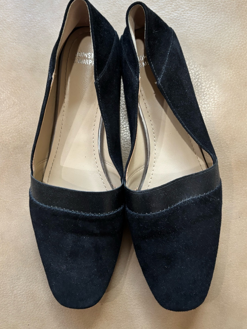 Johnson and Murphy Classic minimalist Black Suede Slip-On Loafers/flats